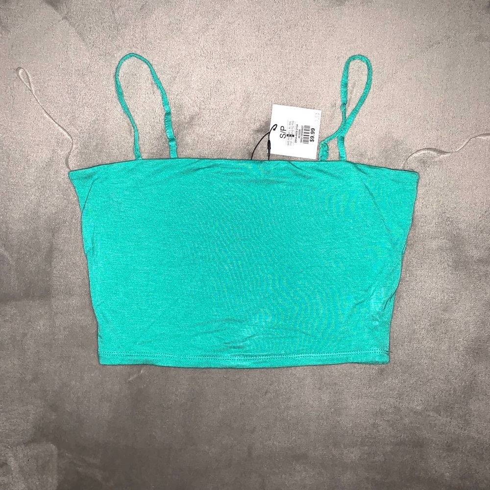 Revamped Teal Crop Top